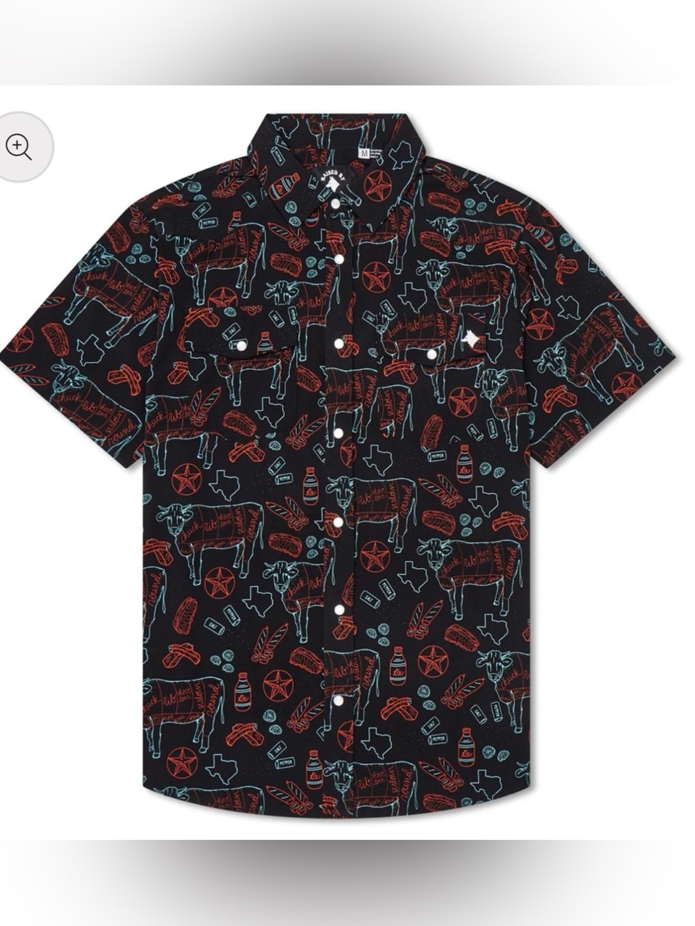 Texas BBQ Nights Pearl Snap by Raised By Coyotes Size XL - Picture 2 of 10